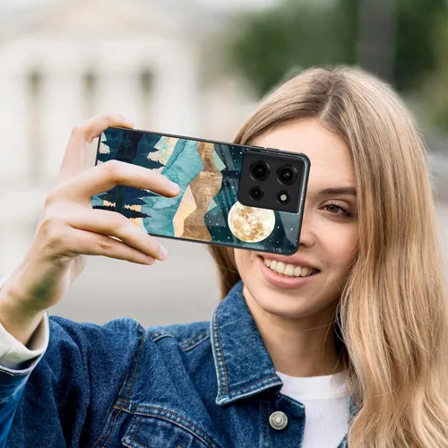 Vista 117 de Funda para Motorola Moto Edge 2022, cubierta trasera de vidrio templado con protector de pantalla, funda protectora a prueba de golpes para Motorola
