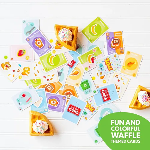 Vista 4 de Juego de cartas Top Waffle – Juego maravillosamente delicioso para niños, adolescentes, adultos y noche de juego familiar – Gran regalo para mayores