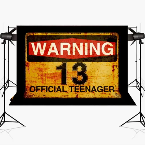 Vista 3 de Lofaris Letrero de advertencia de cumpleaños número 13 para niños y niñas, cartel oficial de cumpleaños 13, cartel oficial para adolescentes de 13