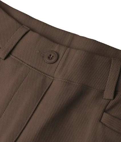 Vista 5 de siliteelon Pantalones de vestir para mujer, pantalones de trabajo para mujer, pantalones de vestir de cintura alta, pantalones de vestir para mujer