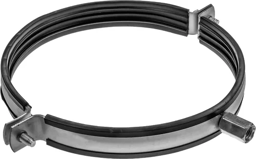 Vista 17 de Vent Systems Abrazadera de tubo de 8 pulgadas – Abrazaderas de conducto de acero galvanizado de alta resistencia con forro de goma para reducción