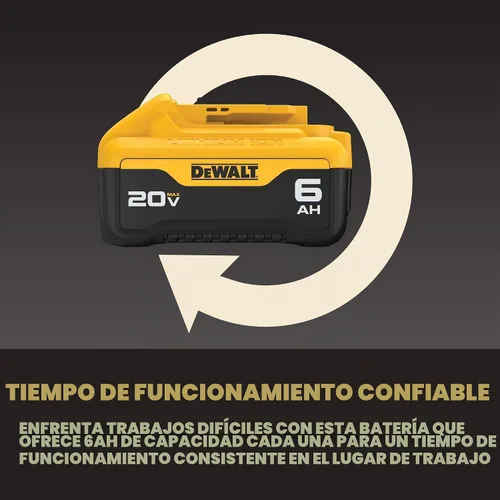 Vista 4 de DeWalt DCB206-2 20V máx 6.0Ah batería de ion de litio, 2