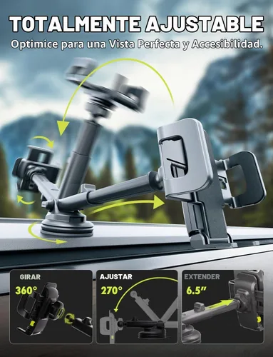 Vista 5 de Bracketron TripGrip - Soporte para teléfono de automóvil, tablero y ventana, brazo ajustable de 360°