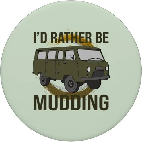 Vista 3 de Buchanka UAZ 452 Off-Road 4x4 Minivan Camping PopSockets intercambiables PopGrip