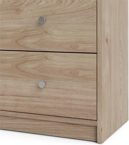 Vista 10 de Home Square Juego de dormitorio de 3 piezas con cómoda doble de 6 cajones, dos mesitas de noche en Jackson Hickory