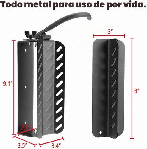 Vista 4 de PHUNAYA Soporte de pared vertical para bicicleta, ganchos giratorios para bicicleta, para garaje, pared de garaje, ganchos para bicicletas, jardín