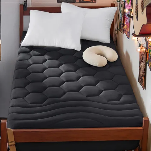 Vista 14 de Bedsure Protector de colchón beige individual XL – Cubrecolchón suave para dormitorio universitario, protector de cama individual extra largo