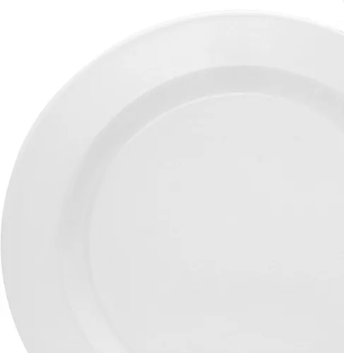 Vista 2 de Juego en combo de vajilla y platos de plástico descartables para bodas OCCASIONS, 150 piezas, para 25 invitados