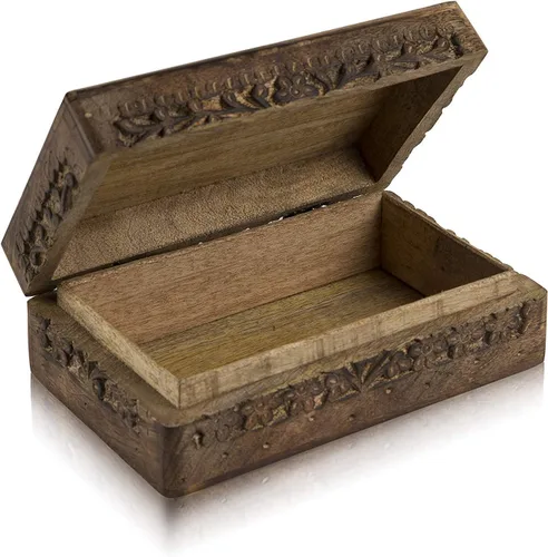 Vista 3 de Grandes ideas de regalo de cumpleaños, caja de joyería decorativa hecha a mano con árbol de la vida, caja del tesoro, organizador de joyas, caja