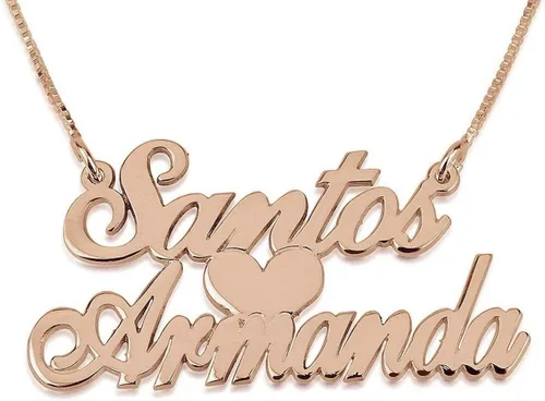 Vista 2 de RESVIVI Collar de plata esterlina, personalizado con nombre