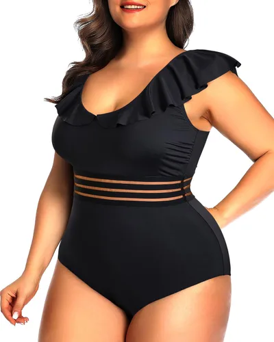 Vista 76 de Daci Falbala - Traje de baño de una pieza para mujer, con volantes y control de abdomen
