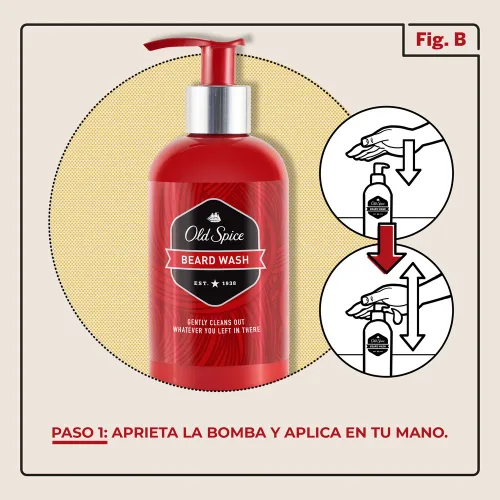Vista 4 de Old Spice, Jabón de barba, champú para hombres, 7.6 fl oz