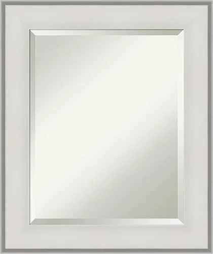 Vista 64 de Amanti Art - Espejo de baño blanco para sobre lavabo, espejo de tocador rectangular blanco de 35x45 para gabinete, marco moderno extragrande, se