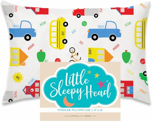 Vista 34 de Funda de almohada para jóvenes Little Sleepy Head - 100% funda de almohada de algodón y hipoalergénica - Funda de almohada envolvente de ajuste