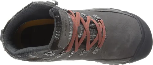 Vista 5 de KEEN Kaci 3 - Botas de nieve impermeables con aislamiento térmico para mujer, Concha de tortugacuadros rojos