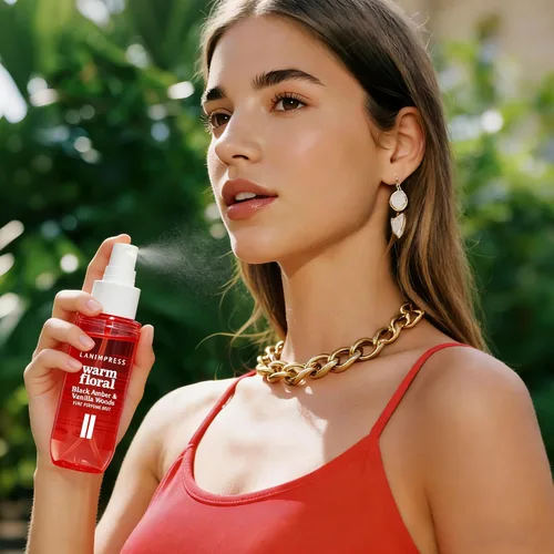 Vista 5 de Fragancia para el cabello y el cuerpo de 3 onzas líquidas, Eau de Parfum para mujer, aroma cálido, perfume n.º 2, aroma floral de fruta, con notas