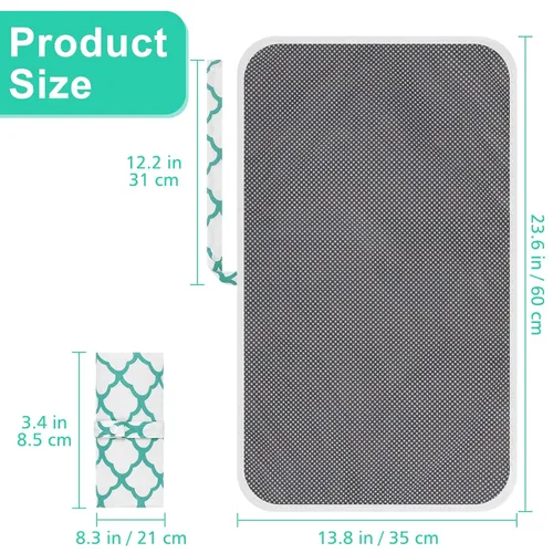 Vista 7 de Accmor Cambiador de pañales portátil, impermeable, plegable, cambiador de bebé para viajes, regalos de registro de baby shower