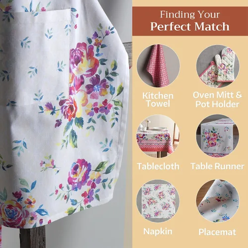 Vista 415 de Maison d' Hermine Delantales para mujer con bolsillo, 100% algodón (27.50 x 31.50 pulgadas)