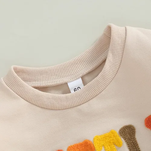 Vista 41 de MERSARIPHY Sudadera de fútbol para bebé, traje de manga larga con letras divertidas, ropa de otoño e invierno