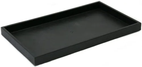 Vista 4 de N N'icePackaging Bandeja de plástico negro de 6 unidades 14.75 x 8.25 x 1 pulgada Para