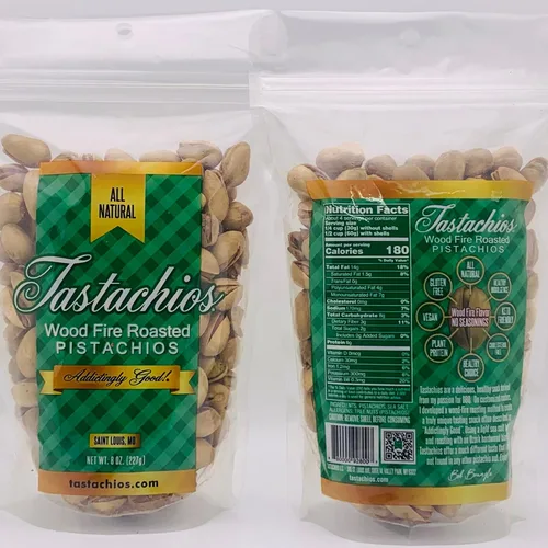 Vista 6 de Tastachios Wood Fire Roasted Pistachios - Bolsa de 2 libras, sabor original, sin gluten, proteína a base de plantas, sin OMG, apta para dieta