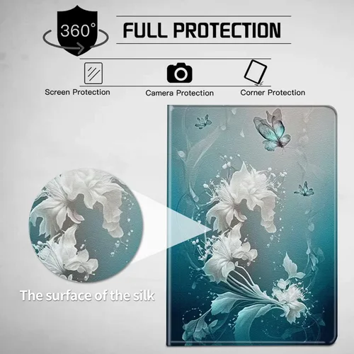 Vista 7 de Funda para Galaxy Tab S7 FE 5G 2021 Funda inteligente de piel sintética con soporte ajustable y funda de encendido y apagado automático para Samsung
