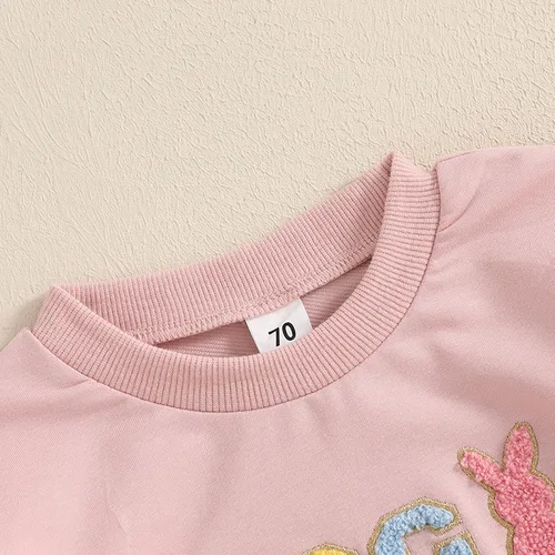 Vista 119 de Traje de San Valentín para bebé, niña, niño, traje de San Valentín, sudadera de manga larga con estampado de corazón