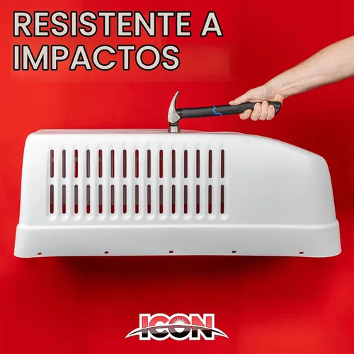 Vista 2 de Cubierta de aire acondicionado aftermarket ICON - se ajusta a Dometic Brisk Air Duo Therm - Blanco
