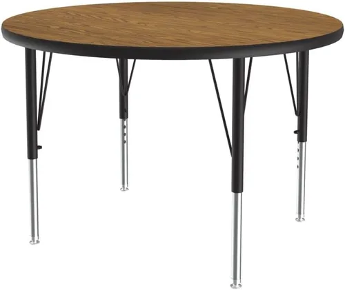 Vista 110 de Correll - Mesa rectangular de actividades para el aula de 24 x 36 pulgadas, altura ajustable (19-29 pulgadas), parte superior de nogal colonial