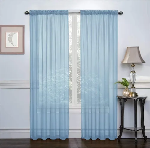Vista 13 de Empire Home Addison - Cortinas de gasa transparente para ventana, juego de 2 (verde salvia, 108 pulgadas extra largas)