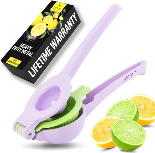 Vista 12 de Zulay Kitchen Exprimidor de Limón 2 en 1 de Metal - Exprimidor Manual Resistente de Máxima Extracción que Obtiene Hasta la Última Gota - Exprimidor