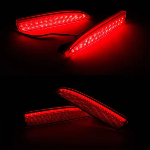Vista 3 de 2 luces de freno traseras reflectoras de parachoques trasero para Mazda2 DY Mazda3 Axela Mazda6 Atenza