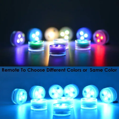 Vista 5 de KITOSUN Mando a distancia exclusivos sumergibles Floralyte V luces LED 21 teclas (paquete de 8)