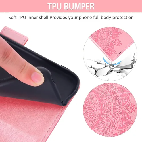 Vista 8 de Asuwish Compatible con Xiaomi Redmi Note 10 Pro Wallet Case Protector de pantalla de vidrio templado, soporte para tarjeta de crédito, correa