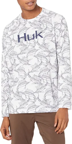 Vista 69 de Huk Pursuit Vented LS para hombre Refracción Fish Fade - San Sal/Wahoo