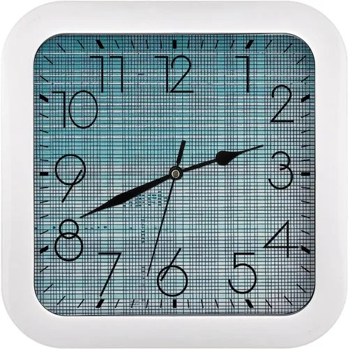 Vista 17 de 10" Square Modern Wall Clock,African Mud Cloth Tribal Print Kitchen Clocks Wall Battery Operated,Silent Non Ticking Unique Funny Cute Wall Clock for