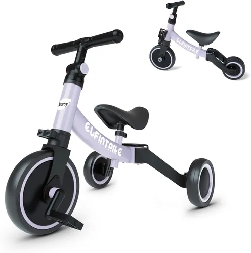 Vista 8 de besrey Bicicleta 5 en 1 para niños de 1 año a 4 años, triciclo para niños pequeños, triciclo para niños, juguetes para niños y niñas, entrenamiento