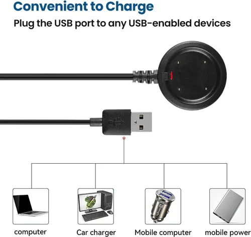 Vista 5 de RuenTech Compatible con Polar Ignite/Grit X/Vantage V2/Vantage V/Vantage M Cargador de repuesto de 3 pies USB Cable de carga Dock Soporte de carga