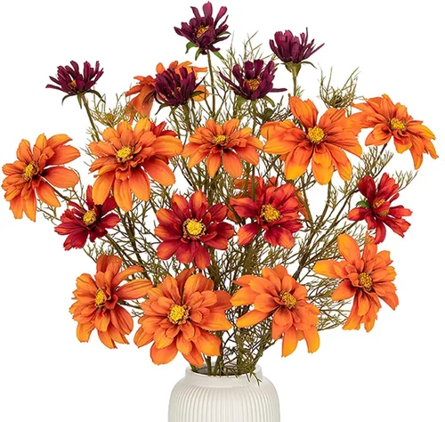 Vista 14 de GnFlus 3 piezas de ramas artificiales de algodón falsas para decoración de primavera y otoño en interiores estilo boho, flores artificiales de tallo