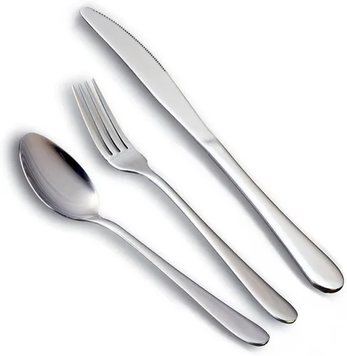 Vista 5 de HornTide, juego de cubiertos (cuchillo, tenedor, cuchara), Vajilla, Plateado