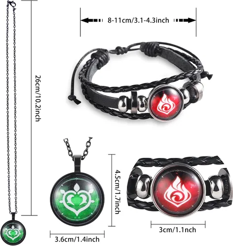 Vista 2 de XUBWVW Genshin Impact - Collar de impacto con diseño de ojo de Dios, regalo inspirado en cosplay, regalo para los amantes del juego, colgante