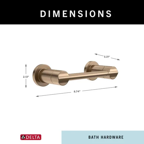 Vista 7 de Delta Soporte de papel higiénico giratorio Bronce champán Soporte de pared Accesorios de baño Nicoli