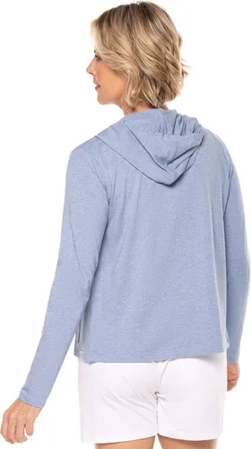 Vista 10 de Sudadera con capucha para la costa, de Coolibar, para mujer, UPF 50+, protege del sol