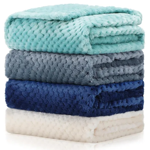 Vista 13 de Frienda Manta mullida para bebé, 4 piezas, manta mullida para niños y niñas, suave y cálida para bebés, recién nacidos, suministros de cama