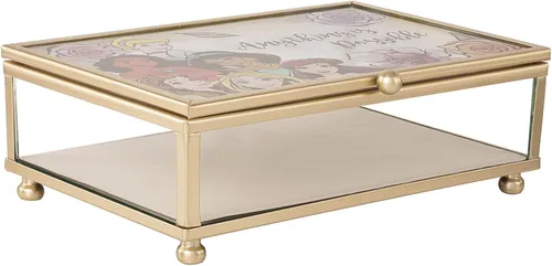 Vista 5 de Disney Princess Anything is Possible - Joyero de cristal con borde dorado con licencia