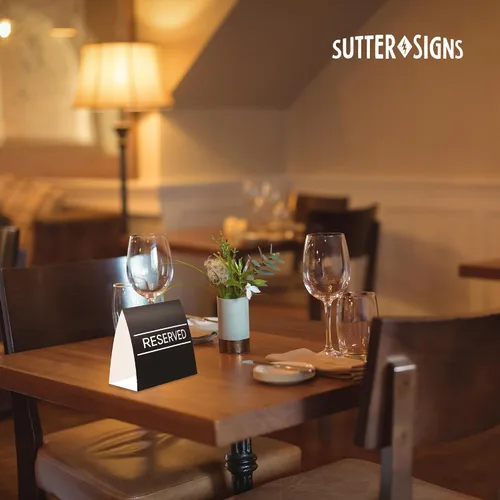 Vista 6 de Carteles de mesa reservados, paquete de 20 Tarjetas de mesa para bodas, restaurantes, eventos