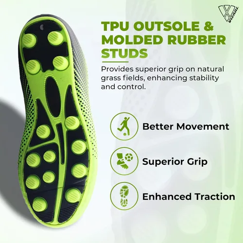 Vista 5 de Vizari USA Stealth - Botines de fútbol para niños y niñas, zapatos deportivos de fútbol para exteriores para niños pequeños, niños grandes, ligeros