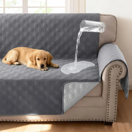 Vista 15 de H.VERSAILTEX Funda 100% Impermeable para Silla Gruesa y Duradera Fundas para Sofá para Perros Protector de Sofá Triple Antideslizante Fundas