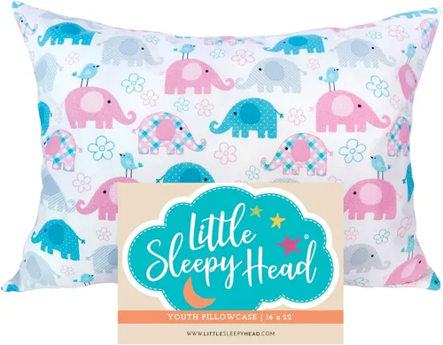 Vista 59 de Funda de almohada para jóvenes Little Sleepy Head - 100% funda de almohada de algodón y hipoalergénica - Funda de almohada envolvente de ajuste