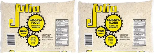Vista 2 de Julia - Harina de yuca sazonada - 35,2 oz (1kg) Farinha de Mandioca Casabe Branca/Blanco